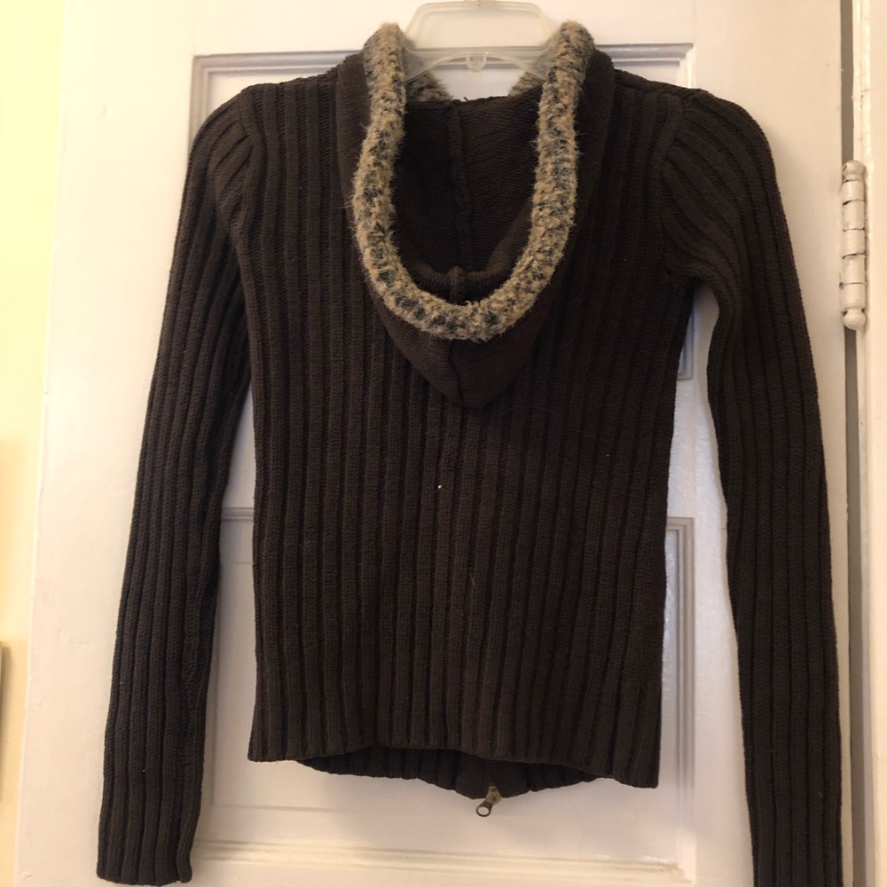 Fuzzy brown sweater